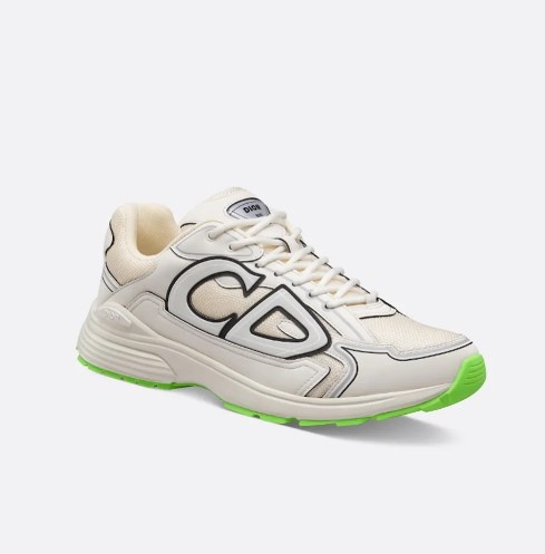 디올 B30 스니커즈 메쉬 테크니컬 패브릭 크림