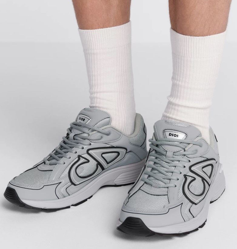 디올 B30 스니커즈 메쉬 테크니컬 패브릭 그레이