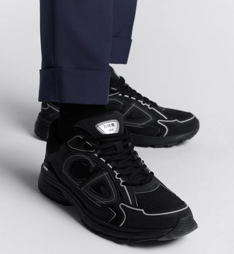 디올 B30 스니커즈 메쉬 테크니컬 패브릭 블랙