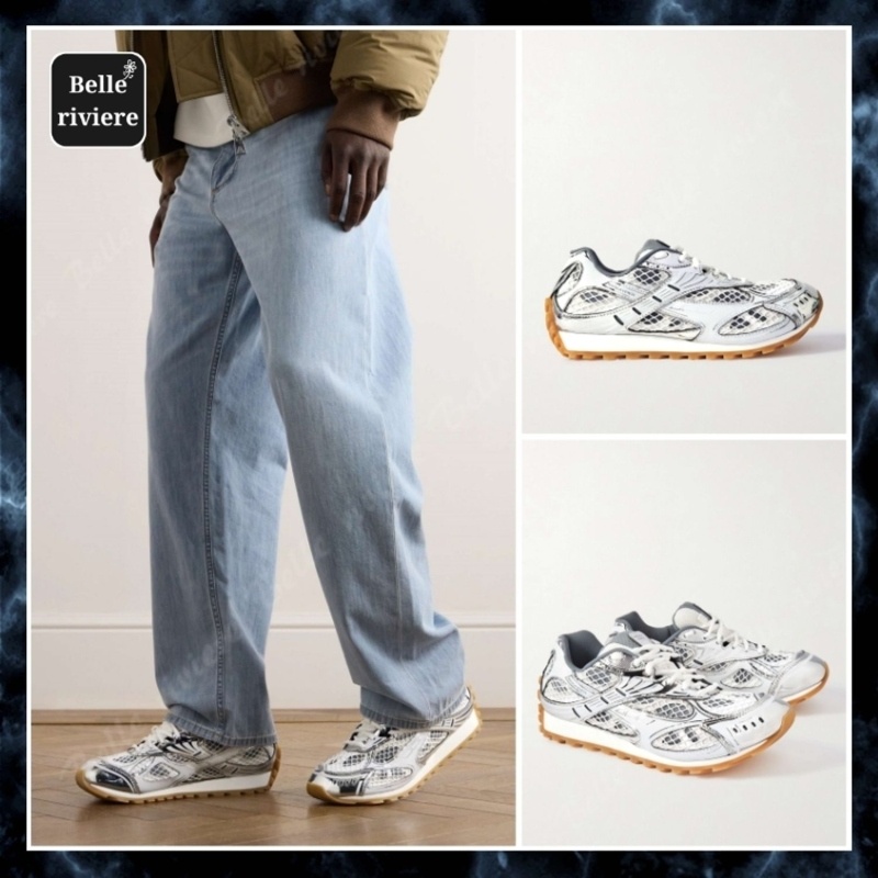 보테가베네타 오빗 스니커즈 실버 화이트