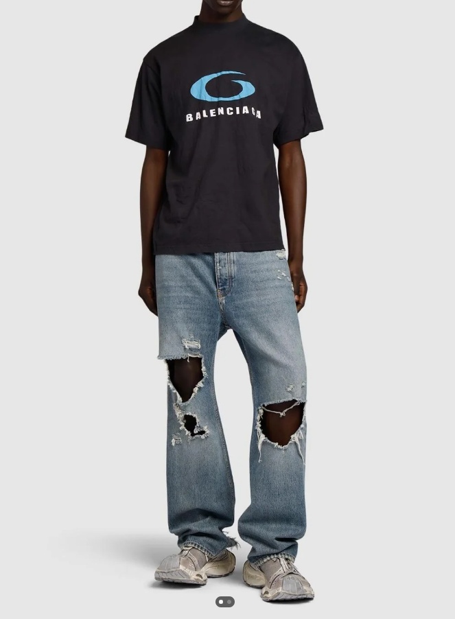 발렌시아가 스테이플러 스니커즈 베이지 그레이