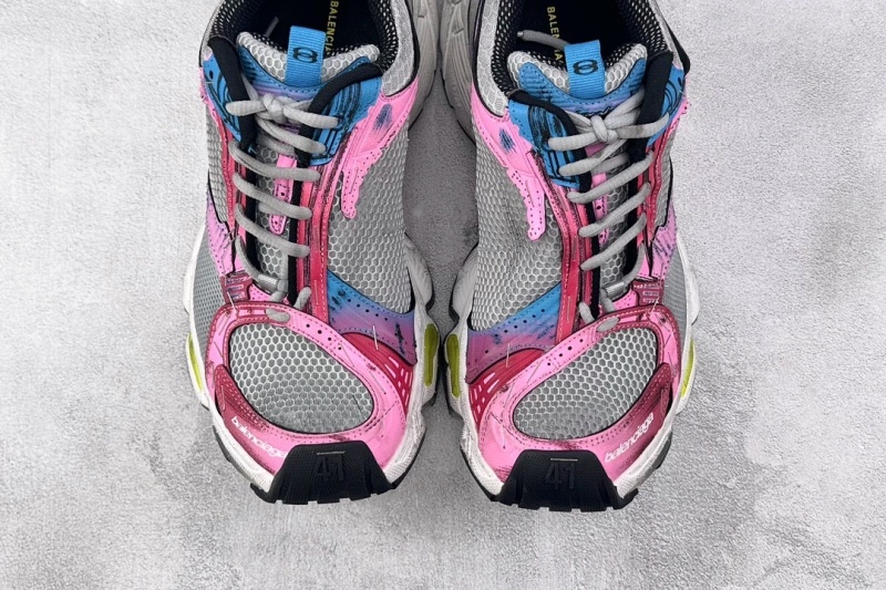 발렌시아가 스테이플러 스니커즈 그레이핑크