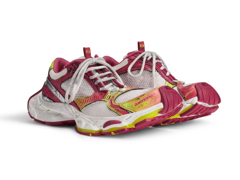 발렌시아가 스테이플러 스니커즈 화이트 핑크