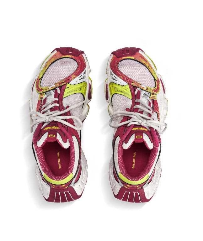 발렌시아가 스테이플러 스니커즈 화이트 핑크