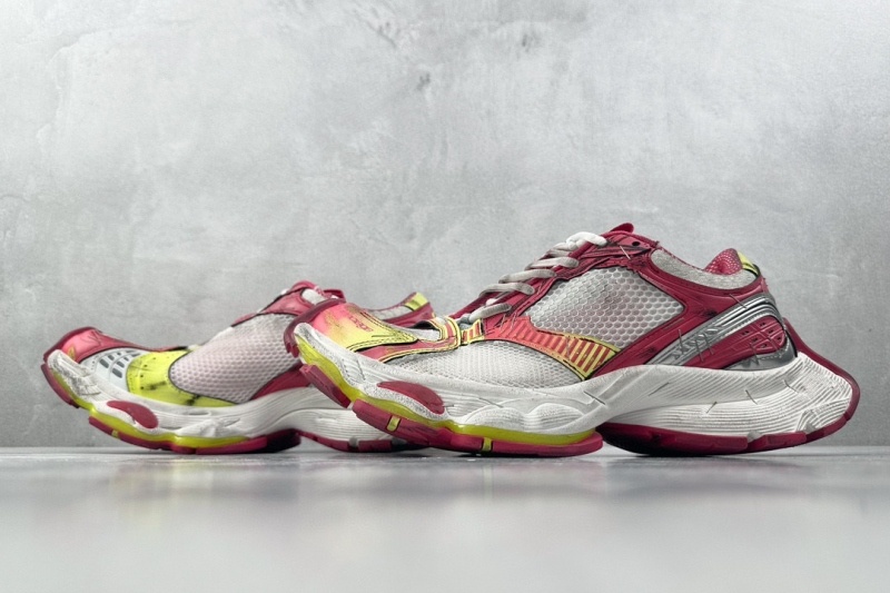 발렌시아가 스테이플러 스니커즈 화이트 핑크