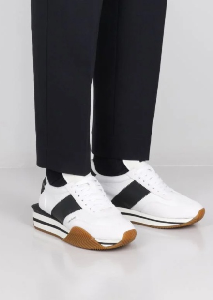 톰포드 제임스 레더 스웨이드 - 검흰