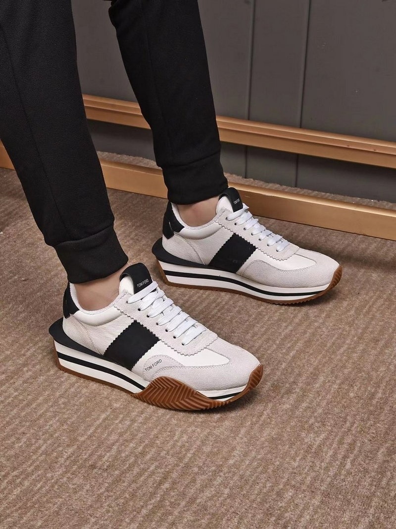 톰포드 제임스 레더 스웨이드 - 검흰