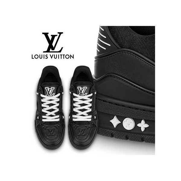 루이비통 LV 트레이너 맥시 스니커즈 - 블랙