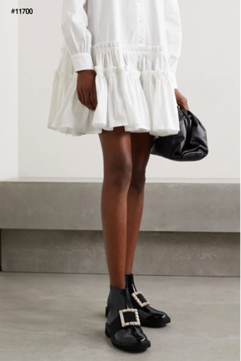 로저비비에 여성 비브 스트라스 버클 첼시앵클 부츠