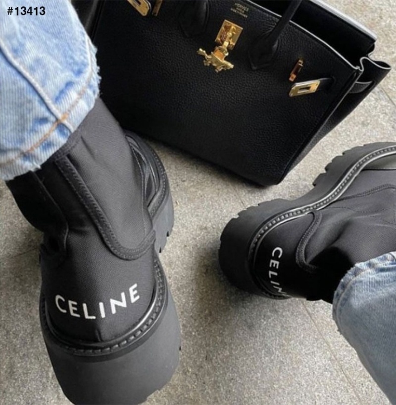 셀린느 여성 벌키 레이스업 부츠