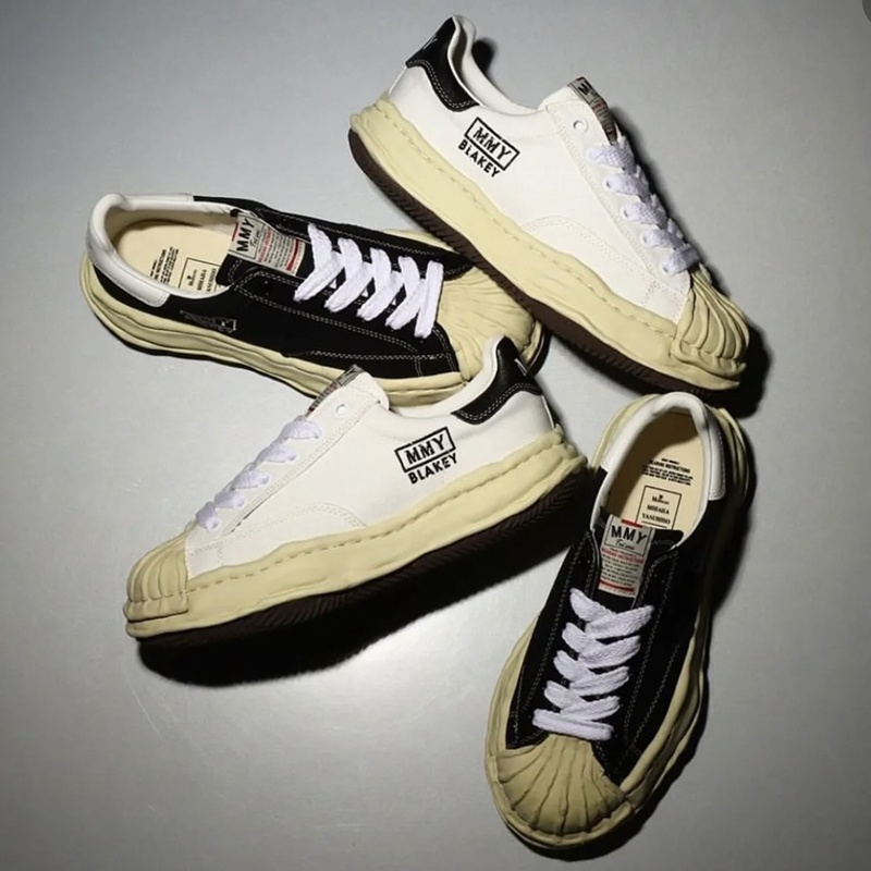 메종 미하라 야스히로 블레이키 VL OG 솔 캔버스 로우탑 스니커즈 블랙 5color