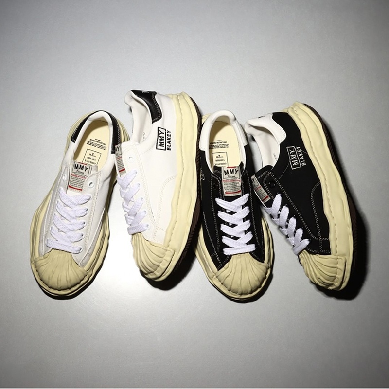 메종 미하라 야스히로 블레이키 VL OG 솔 캔버스 로우탑 스니커즈 블랙 5color