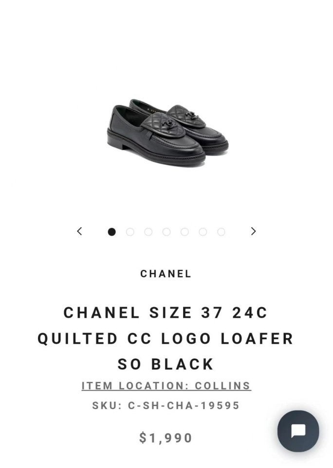 샤넬 블랙램 퀼티드 턴락 CC 로고 로퍼 (고급버전)