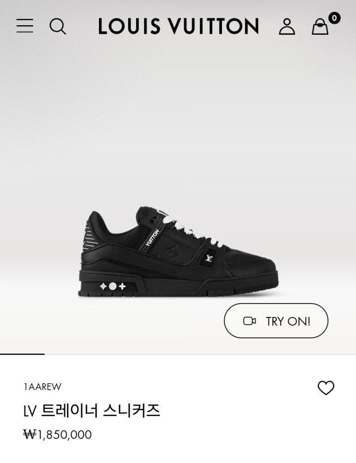 루이비통 24시즌 LV 트레이너 스니커즈 (고급버전)