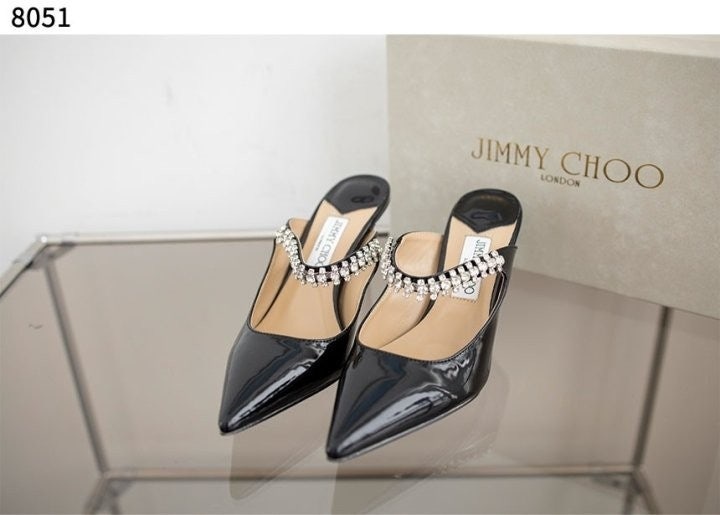 지미추 Bing 65 크리스털 스트랩 힐