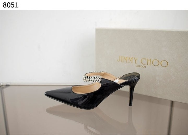 지미추 Bing 65 크리스털 스트랩 힐