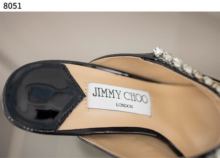 지미추 Bing 65 크리스털 스트랩 힐