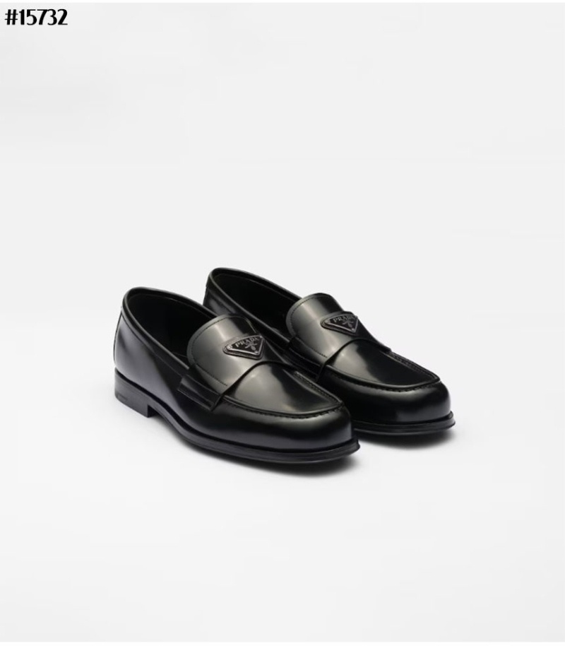 [PRADA] 프라다 브러쉬드 레더 로퍼