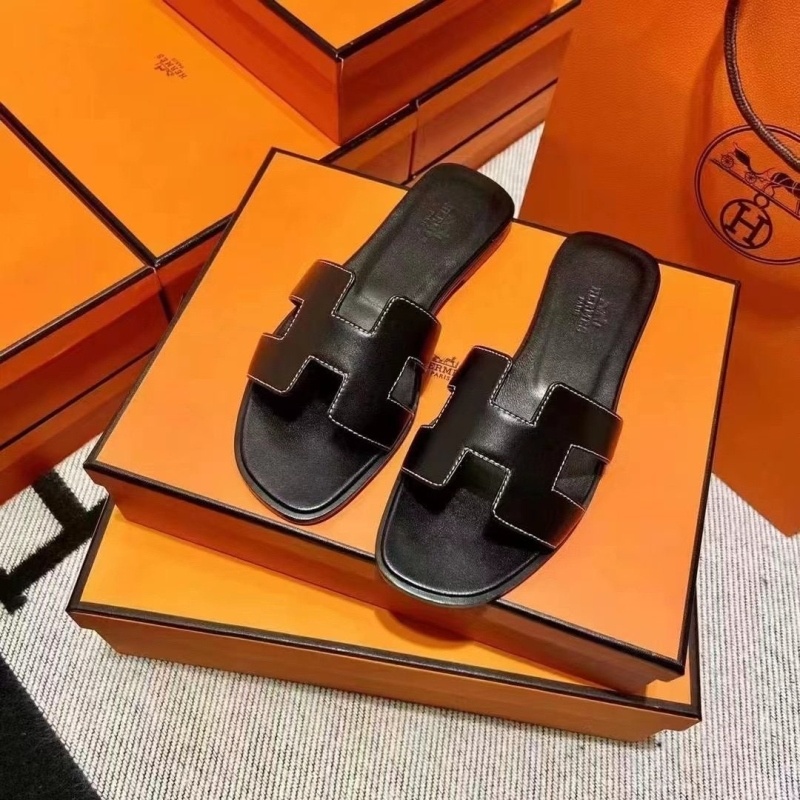 에르메스 오란 샌들 블랙