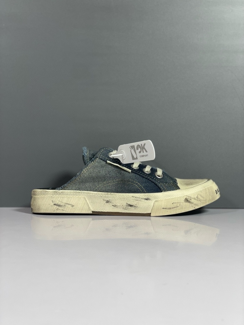 발렌시아가 파리 블루 디스트로이드 데님 스니커즈 뮬