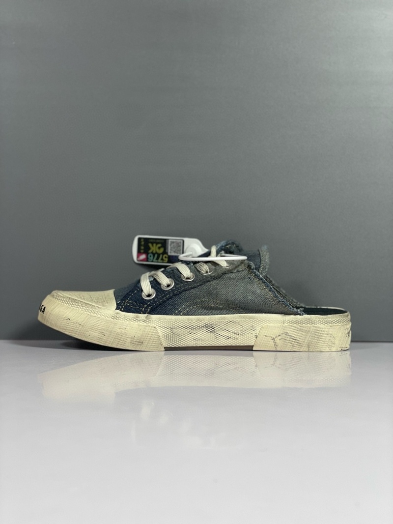 발렌시아가 파리 블루 디스트로이드 데님 스니커즈 뮬
