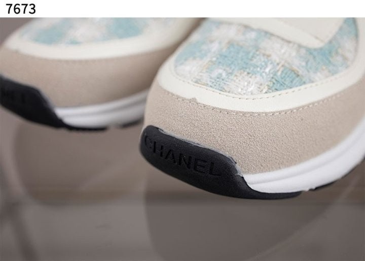 샤넬 코튼 트위드 스웨이드 스니커즈