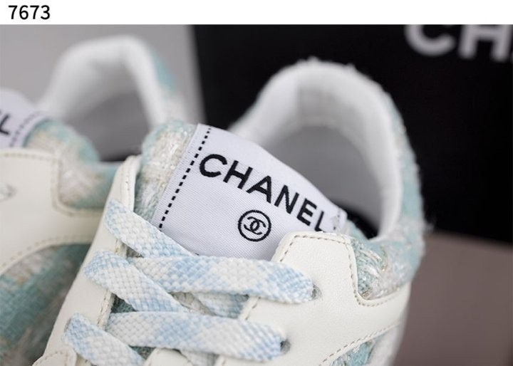 샤넬 코튼 트위드 스웨이드 스니커즈