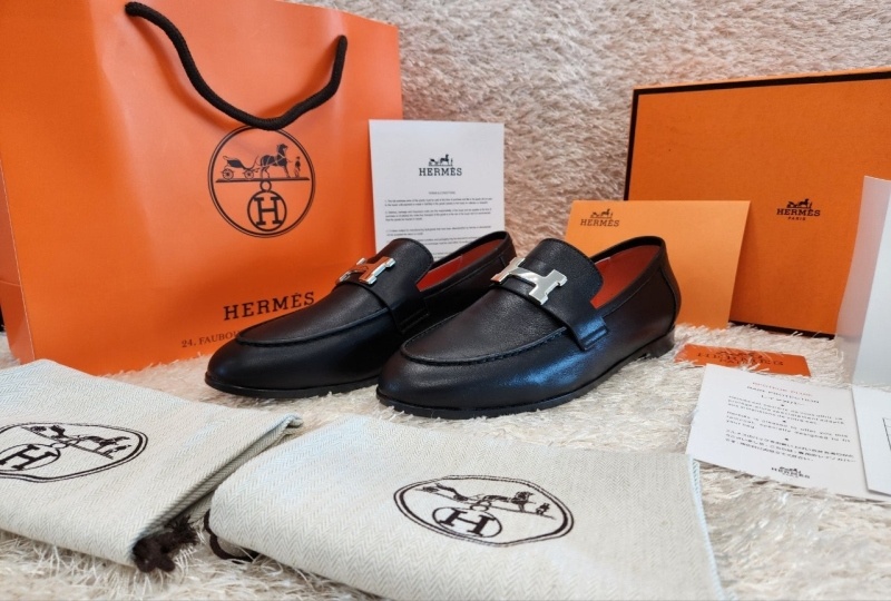 에르메스 소가죽 파리 로퍼