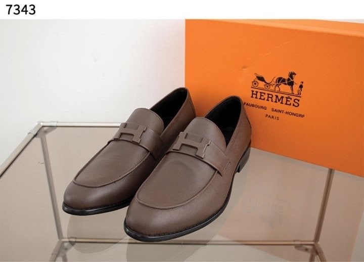 에르메스 H 파리 로퍼 - 브라운