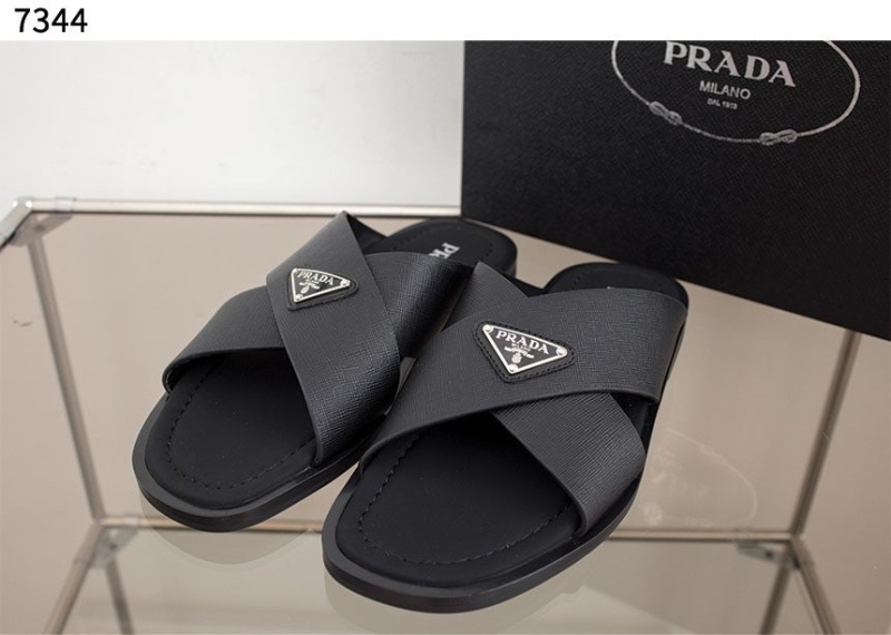 프라다 사피아노 퀴르 남성 슬리퍼