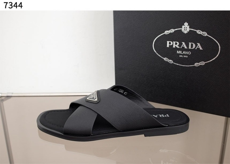 프라다 사피아노 퀴르 남성 슬리퍼