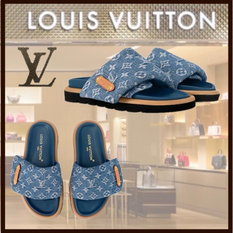 루이비통 풀 필로우 컴포트 뮬 슬라이드 - 2 Color