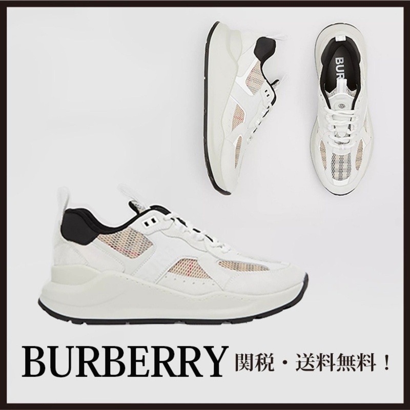 버버리 빈티지 체크 패널 스니커즈