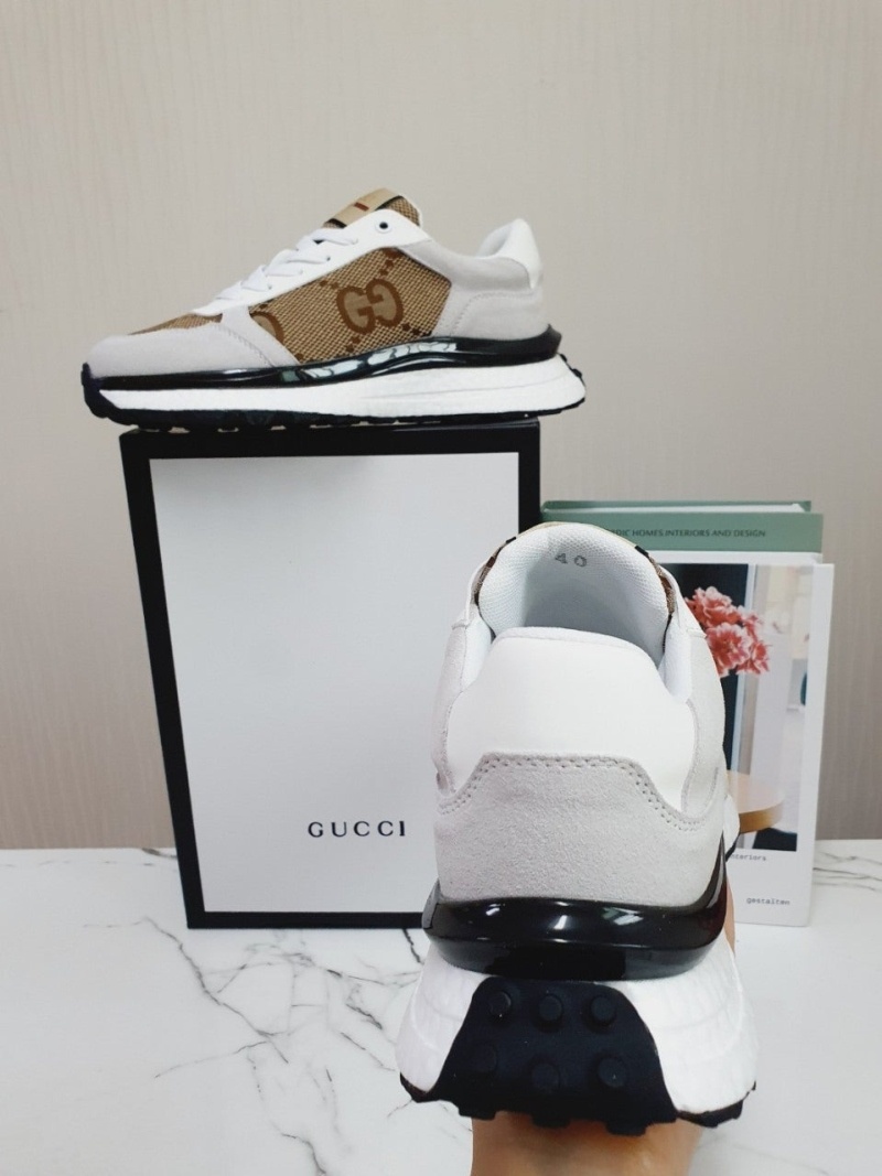 구찌 GG로고 화이트&브라운 스니커즈