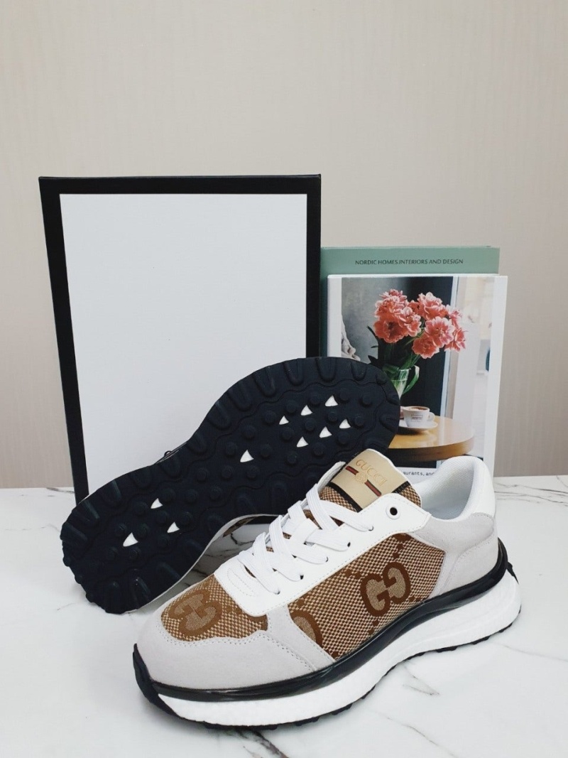 구찌 GG로고 화이트&브라운 스니커즈