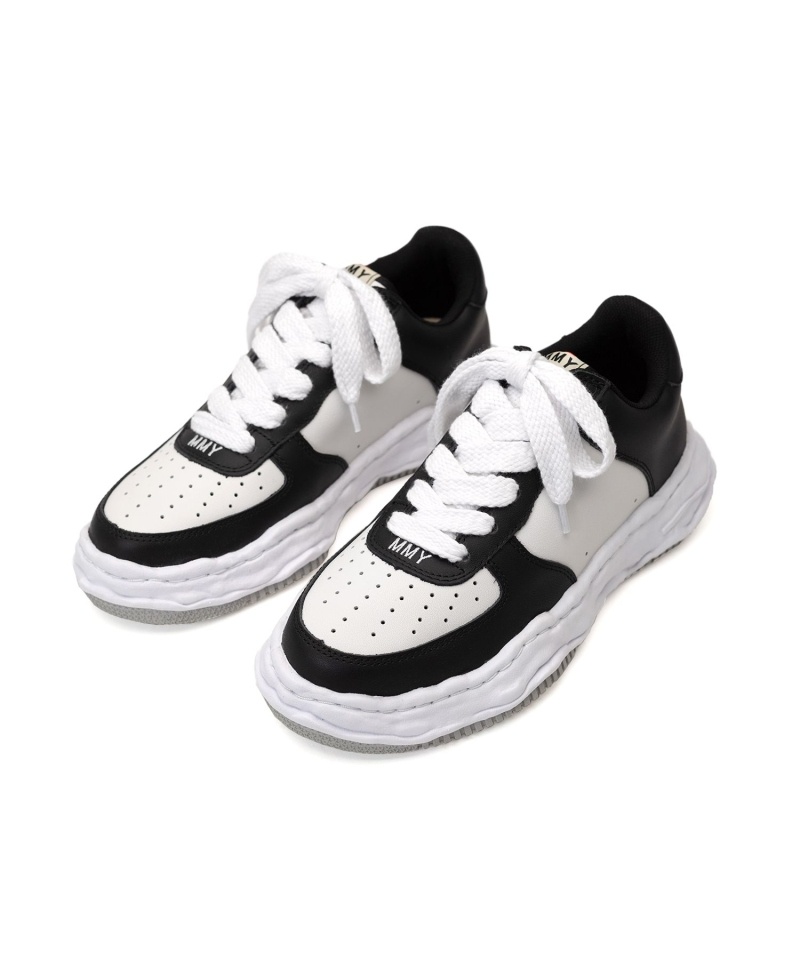 메종 미하라 야스히로 MMY 수입고급 웨인 OG 솔 레더 로우탑 스니커즈