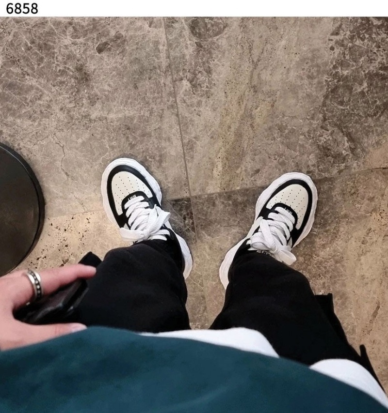 메종 미하라 야스히로 MMY 수입고급 웨인 OG 솔 레더 로우탑 스니커즈