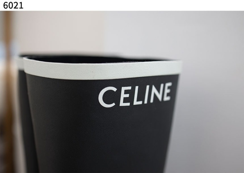 셀린느 수입고급 플랫 미드 레인부츠