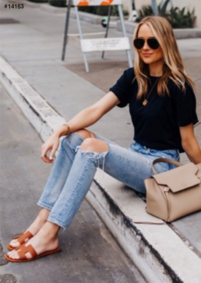 에르메스 오란 베이지 샌들 슬리퍼