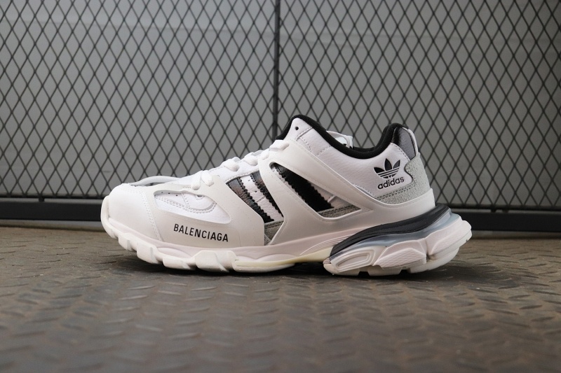 발렌시아가 x 아디다스 트랙 포럼 로우 탑 스니커즈 화이트