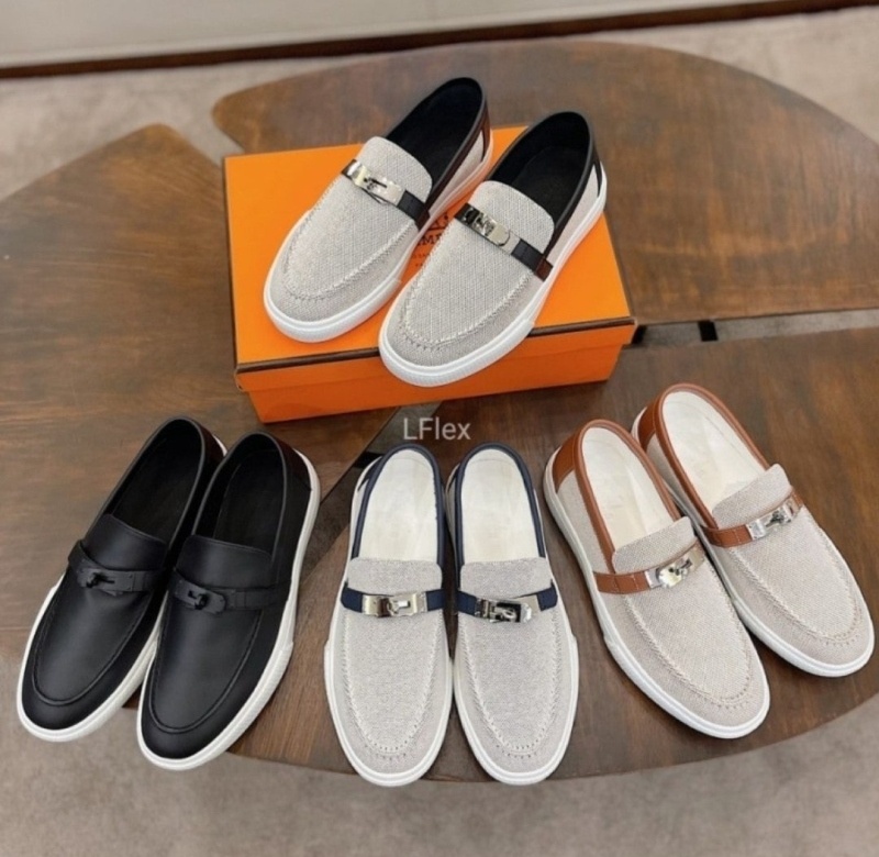 에르메스 게임 켈리 로퍼 -블랙-