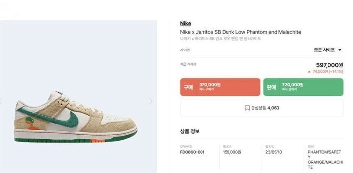 나이키 X 하리토스 SB 덩크 로우 팬텀 앤 말라카이트