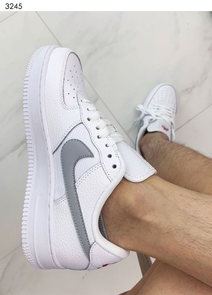 나이키 에어포스 1 '07 화이트 울프 그레이