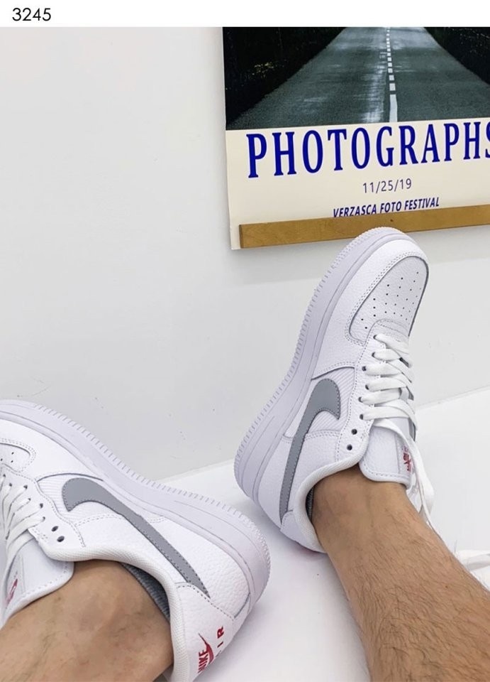 나이키 에어포스 1 '07 화이트 울프 그레이