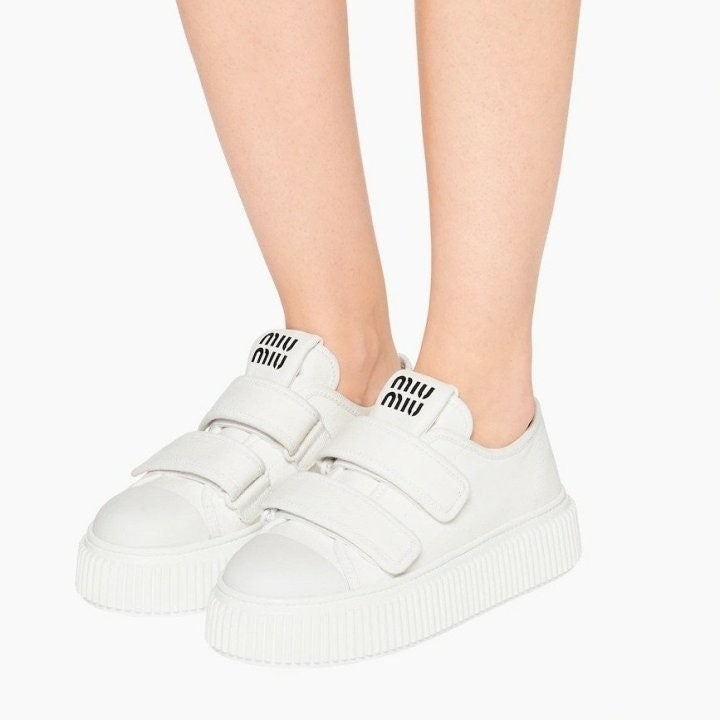 미우미우 데님 벨크로 스니커즈 - 2 Color