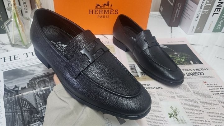 에르메스 파리 로퍼 블랙로고