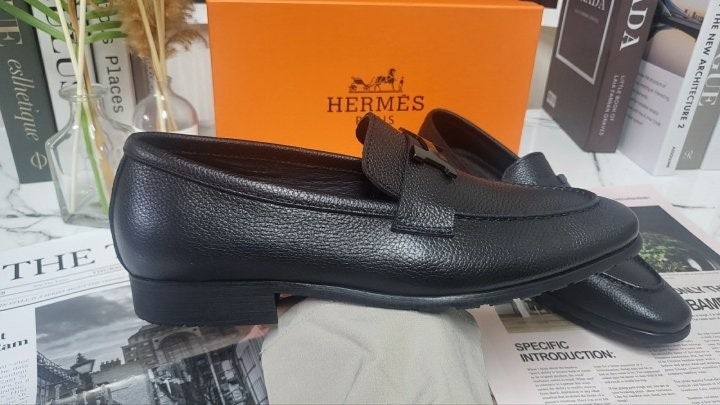 에르메스 파리 로퍼 블랙로고