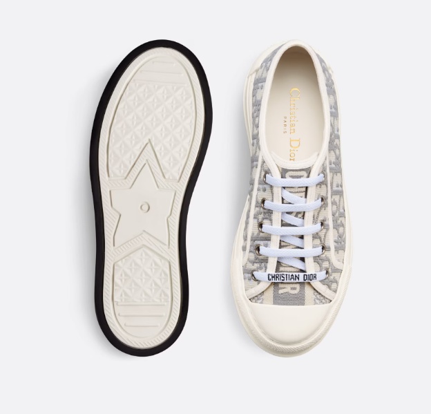 디올 워크앤디올 플랫폼 스니커즈 그레이 스톤 디올 오블리크