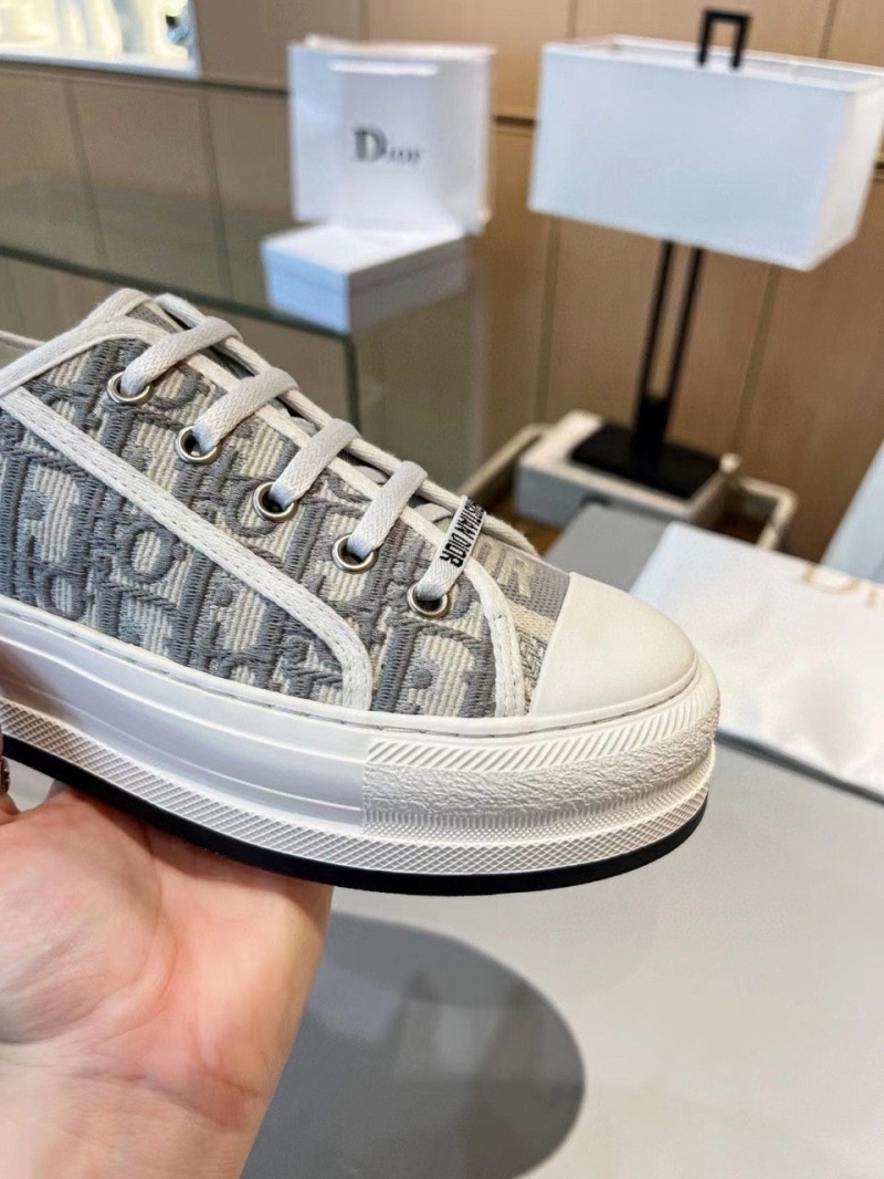 디올 워크앤디올 플랫폼 스니커즈 그레이 스톤 디올 오블리크