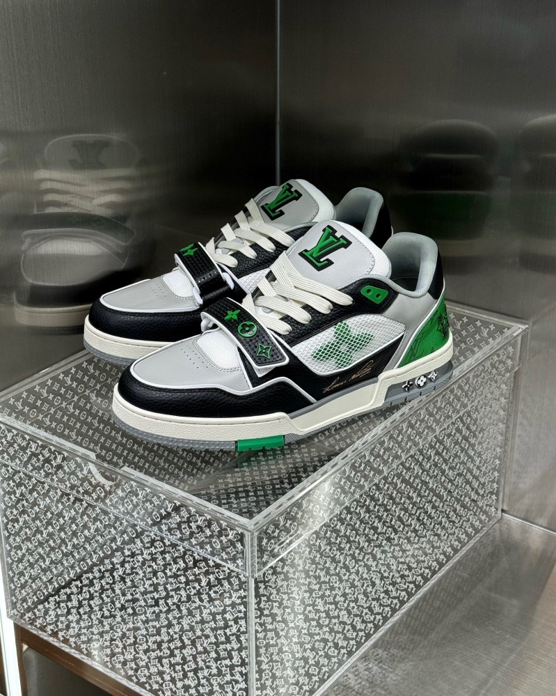 루이비통 LV 트레이너 스니커즈 모노그램 - 플라워 그린